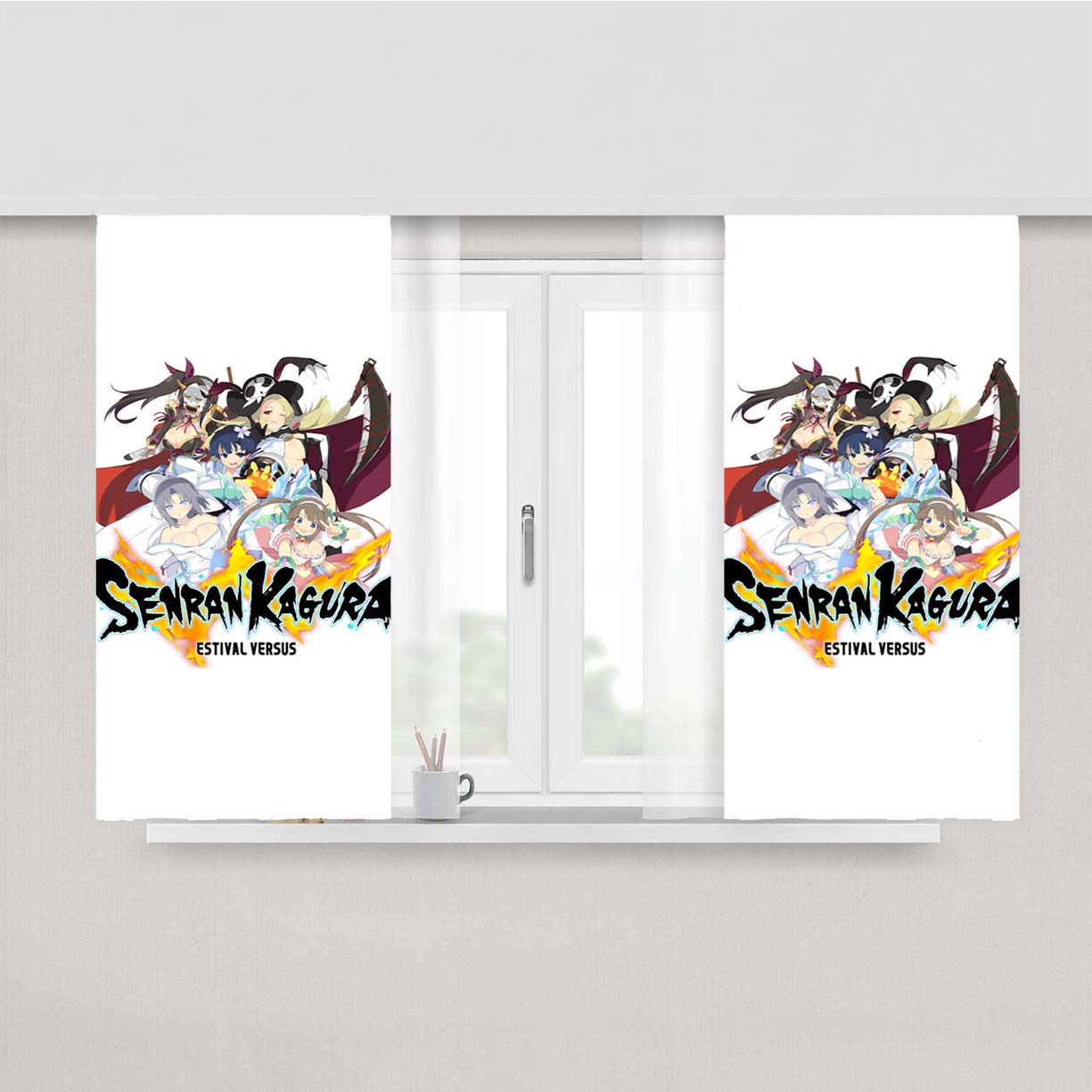 Senran Kagura Estival Versus Peach Skin Window Curtains