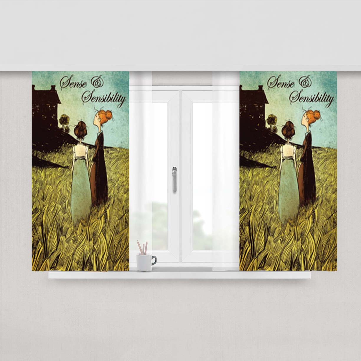 Sense And Sensibility Peach Skin Window Curtains