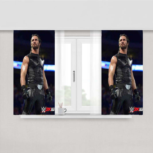 Seth Rollins Wwe Peach Skin Window Curtains