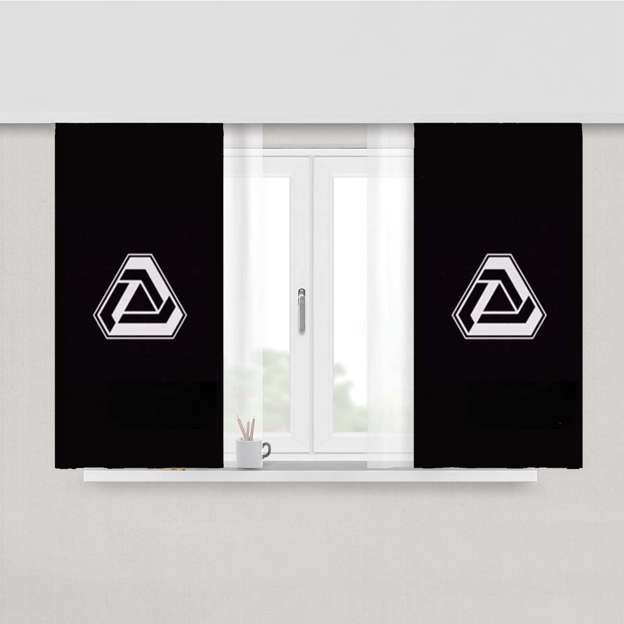 Settlement Defense Front Peach Skin Window Curtains