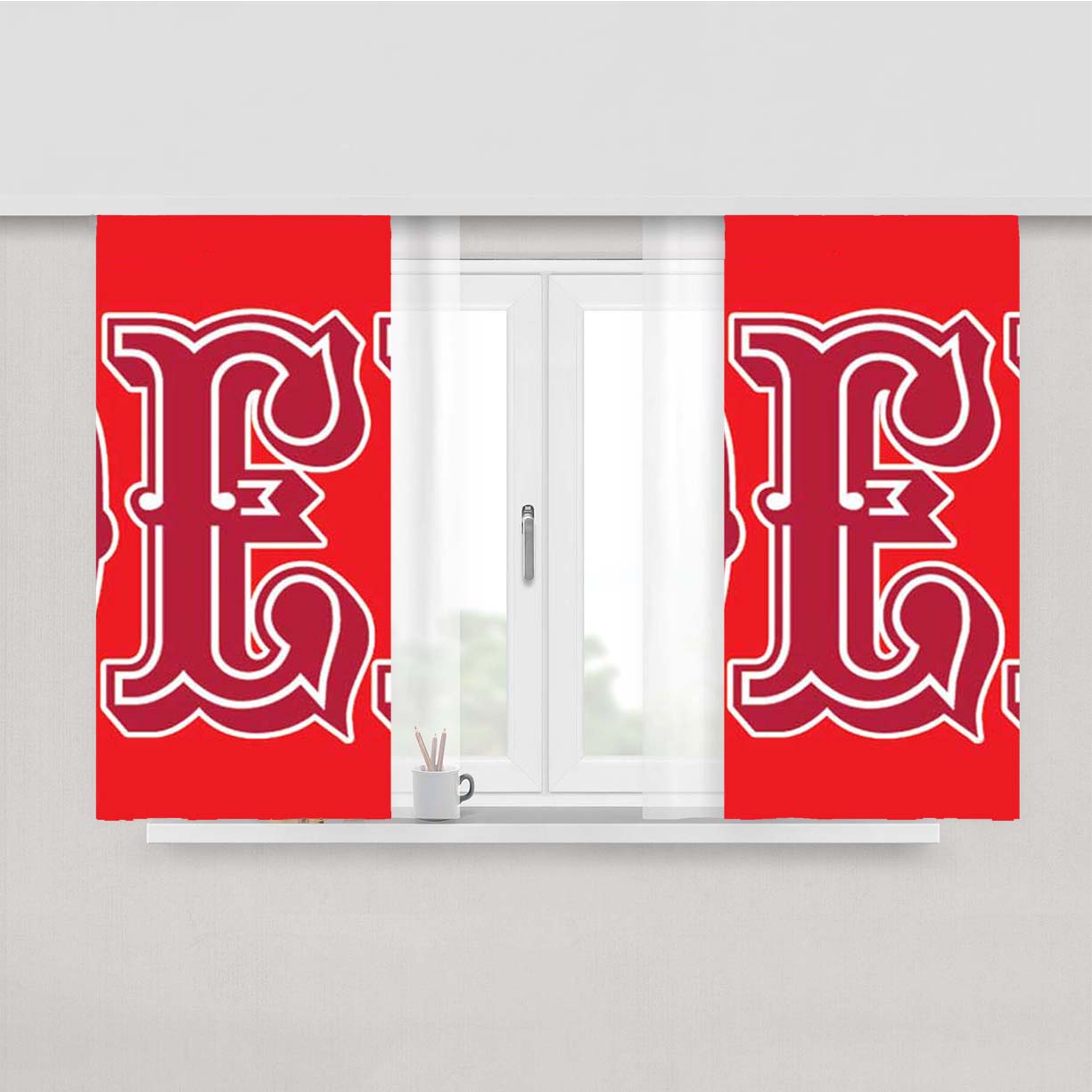 Sf 49Ers Logo Tag Peach Skin Window Curtains