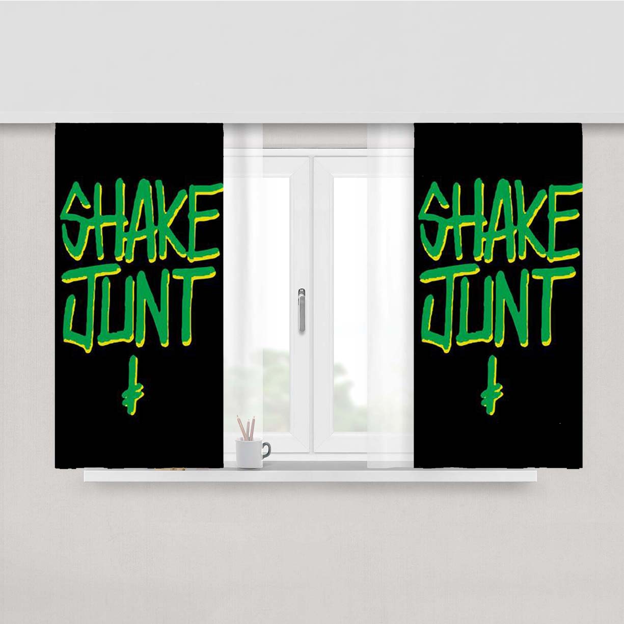 Shake Junt Deathwish Peach Skin Window Curtains