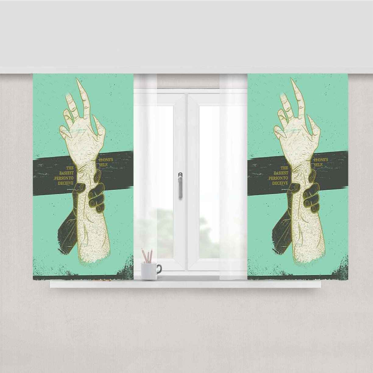 Shapeshifting Peach Skin Window Curtains