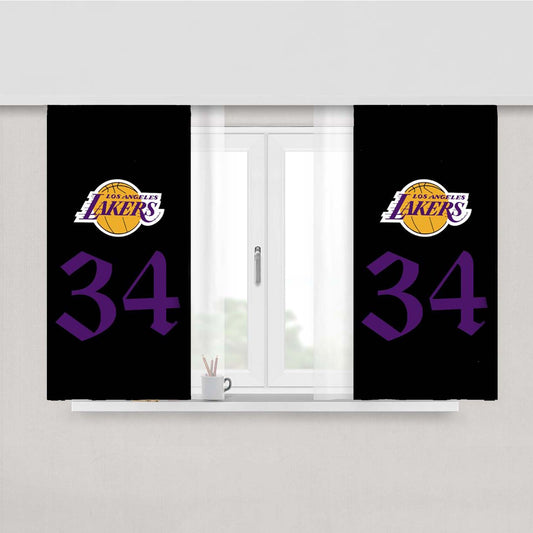 Shaquille Oneal Lakers Jersey Champion Nba Peach Skin Window Curtains