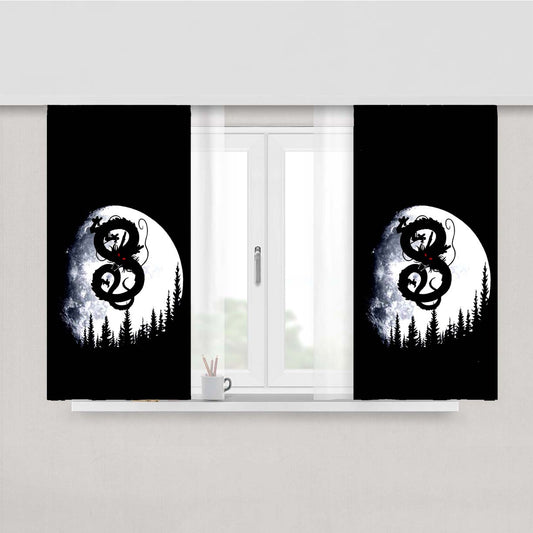 Shenron Dragon Ball Silhouette Peach Skin Window Curtains