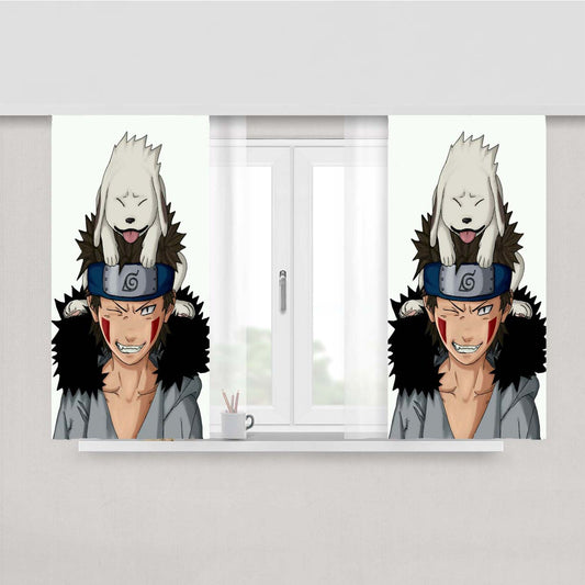 Shikamaru Naruto Shipuden Peach Skin Window Curtains