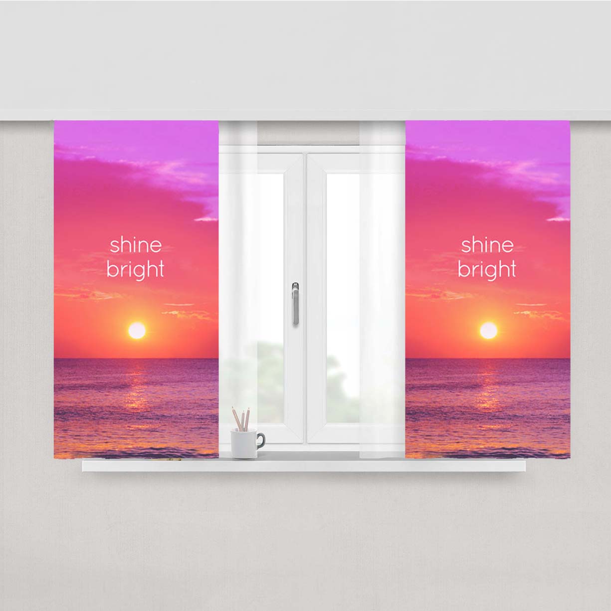 Shine Bright Peach Skin Window Curtains