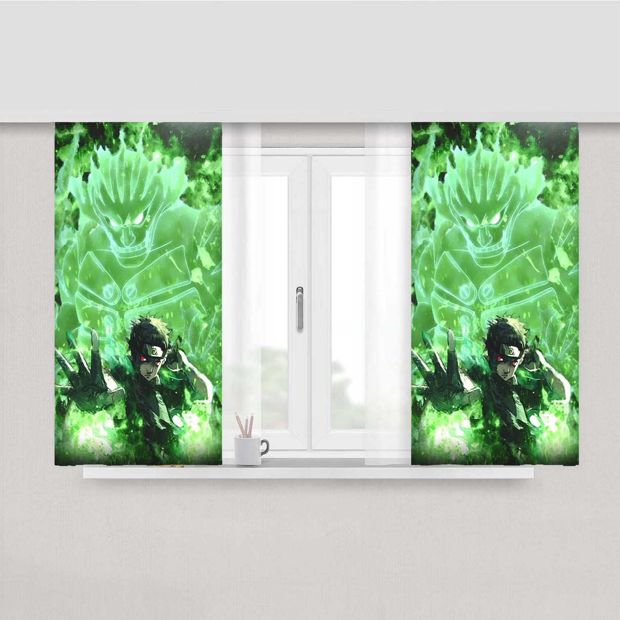 Shisui Uchiha Susanoo Power Naruto Shippudden Peach Skin Window Curtains