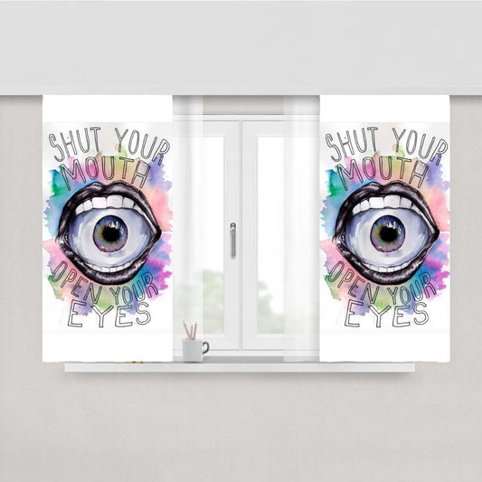 Shut You Mouth Peach Skin Window Curtains