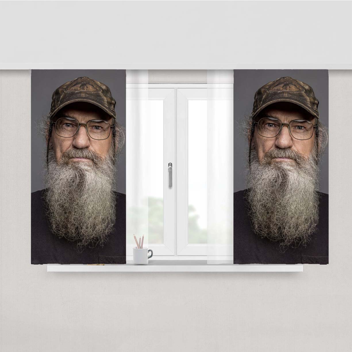 Si Robertson Duck Dynasty Peach Skin Window Curtains