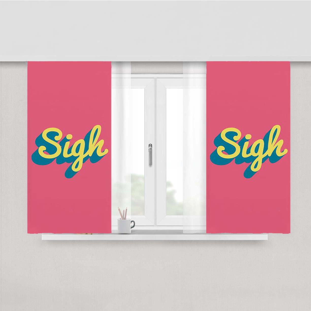 Sigh Peach Skin Window Curtains