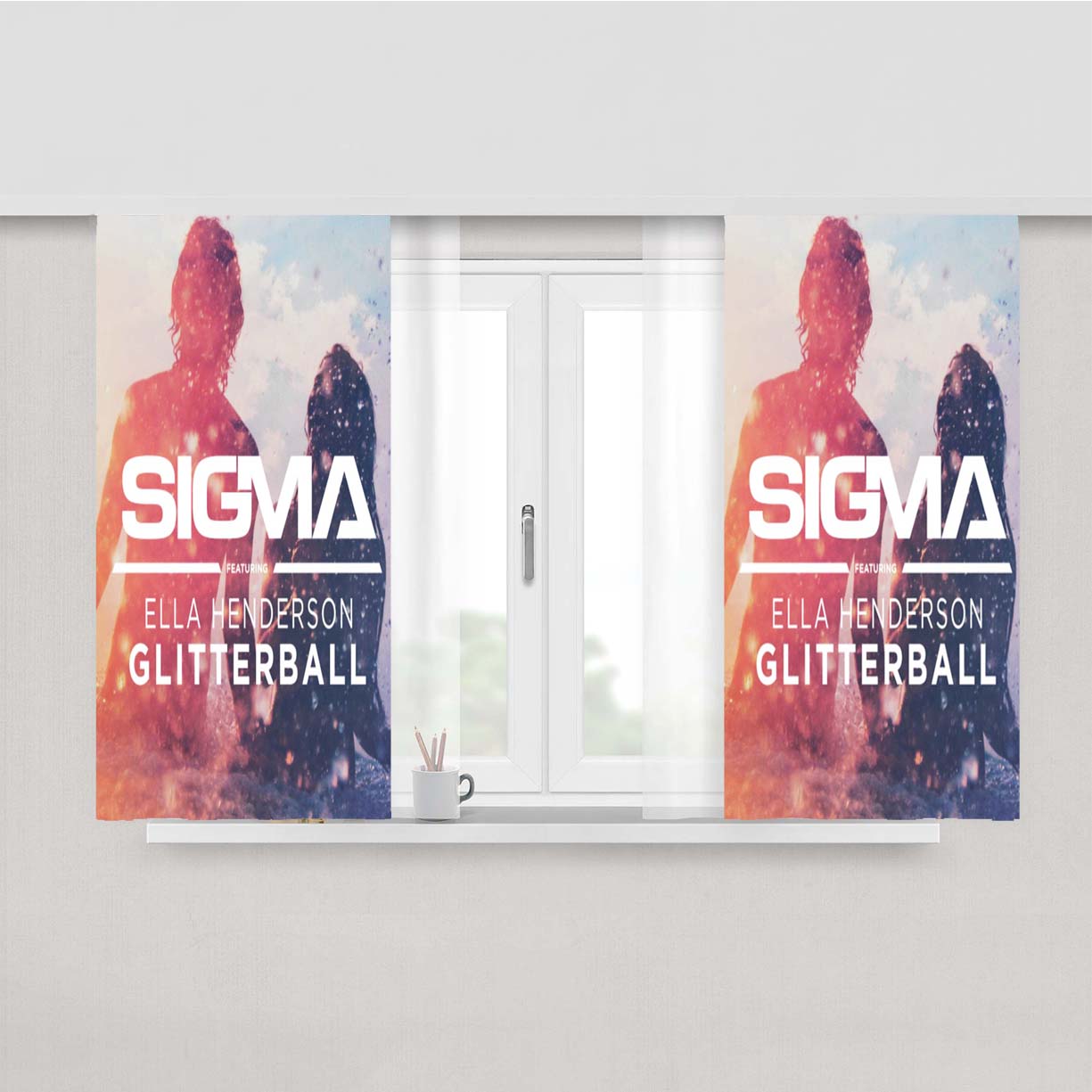 Sigma Featuring Ella Henderson Peach Skin Window Curtains