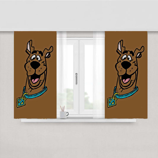 Silly Face Scobby Doo Wallpaper Peach Skin Window Curtains