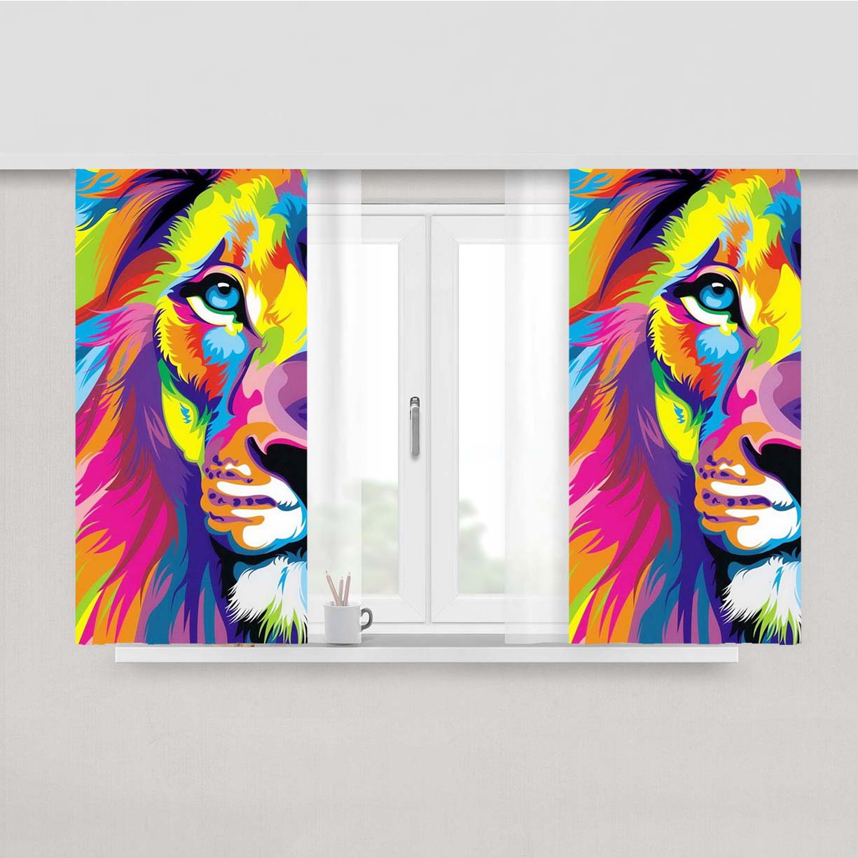 Simba Colorful Peach Skin Window Curtains