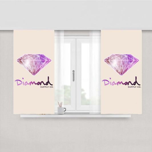 Simple Diamond Supply Co Logo Peach Skin Window Curtains