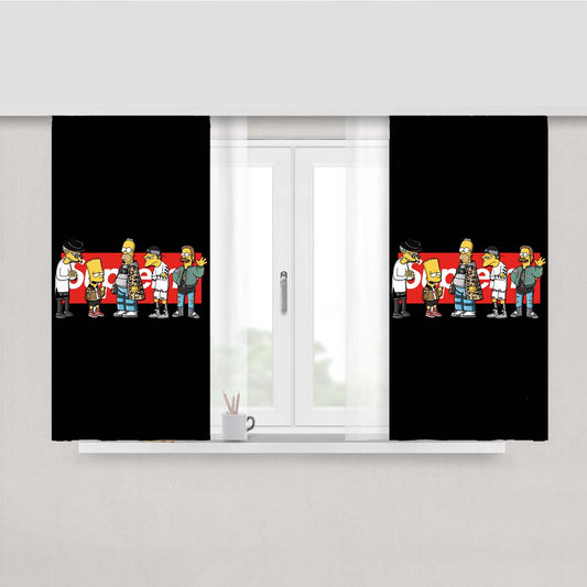 Simpsons Streetwear Peach Skin Window Curtains