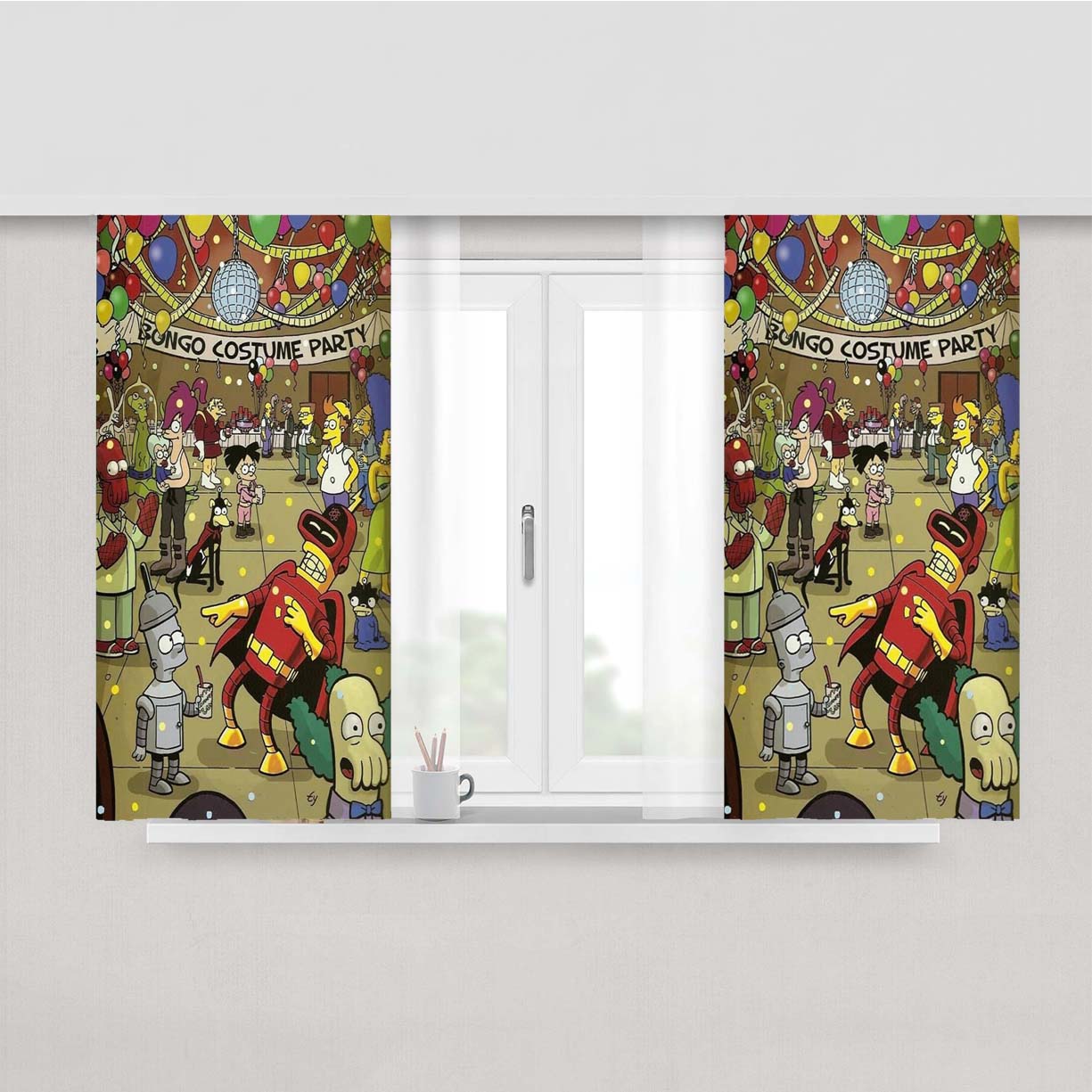 Simpsorama Peach Skin Window Curtains
