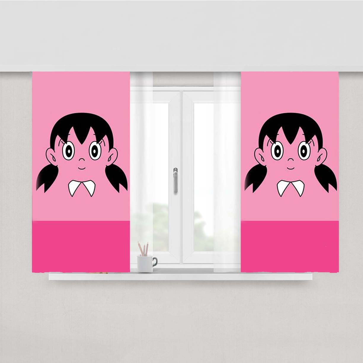 Sizuka Minimalist Peach Skin Window Curtains