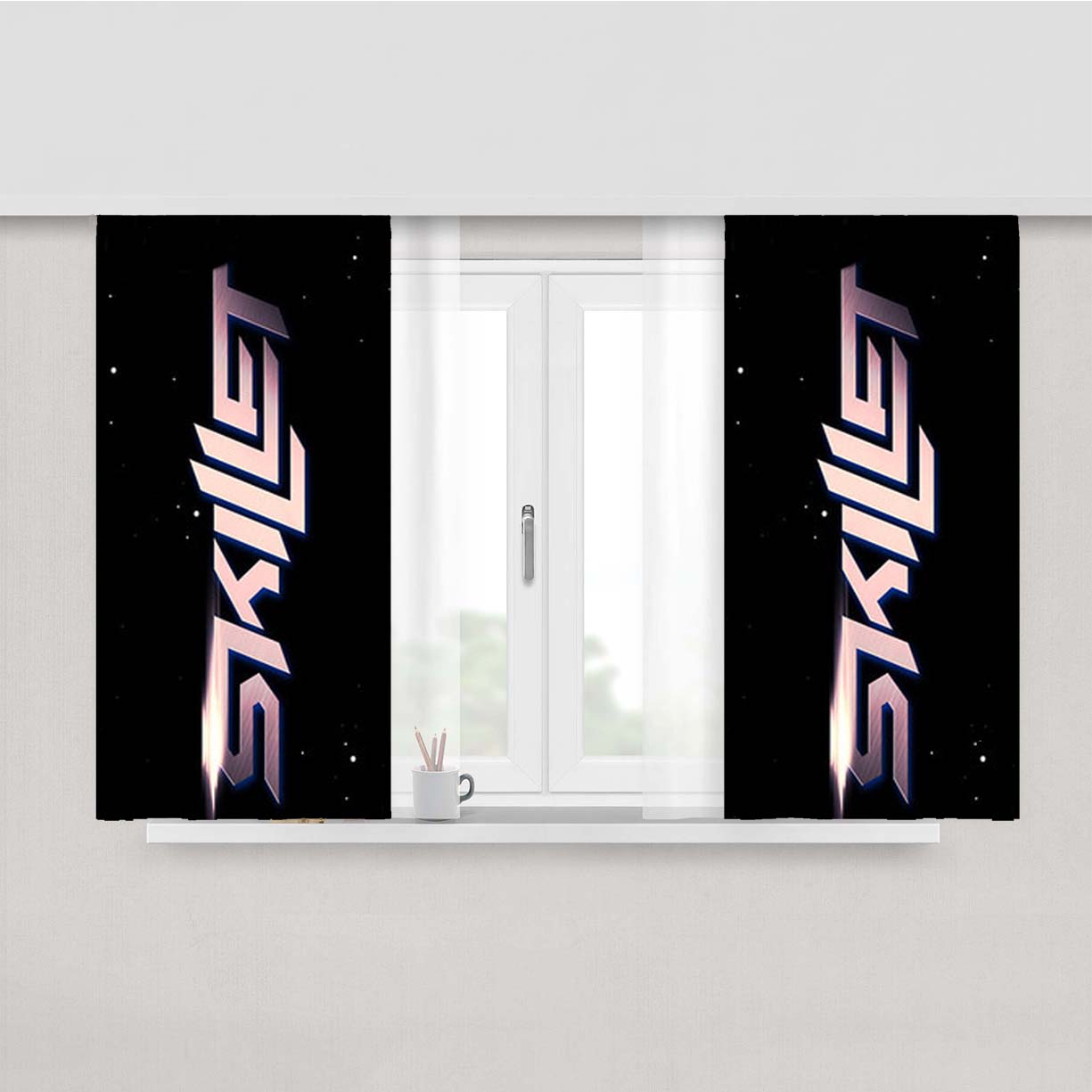 Skillet From Universe Design Peach Skin Window Curtains