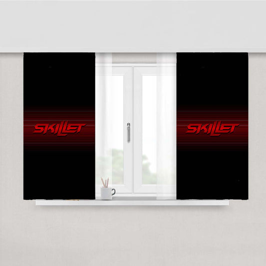 Skillet With Stripe Peach Skin Window Curtains