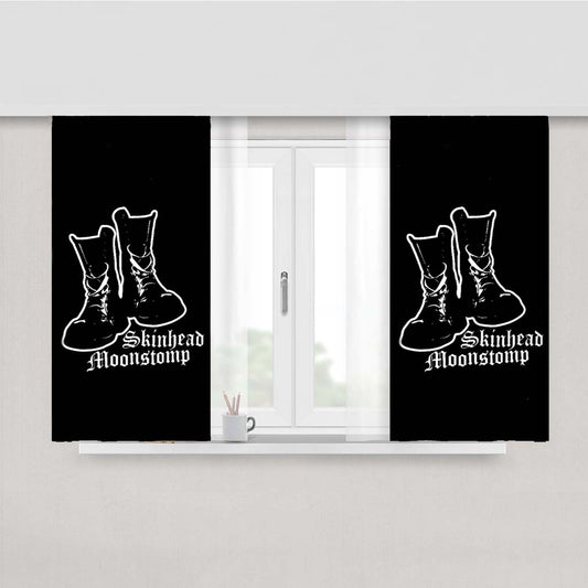 Skinhead Moonstomping Punk Rocker Logo Peach Skin Window Curtains