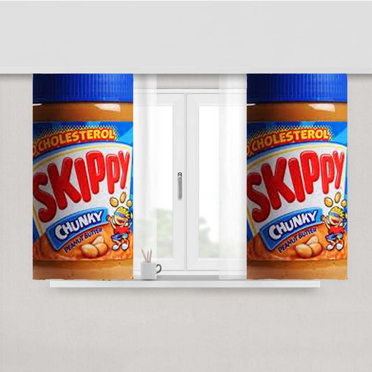 Skippy Peanut Butter Peach Skin Window Curtains