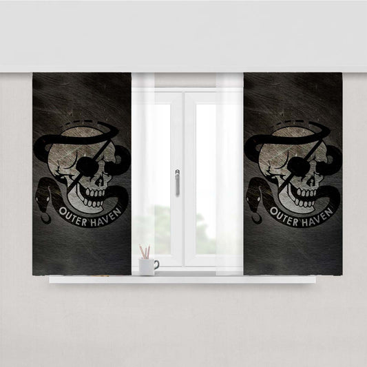 Skull Outer Haven Peach Skin Window Curtains