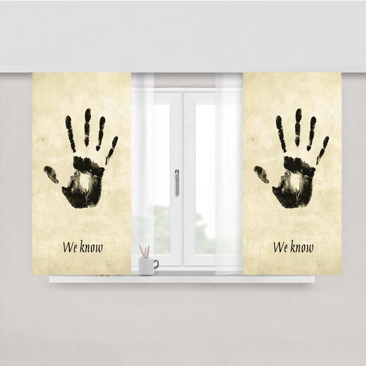 Skyrim Dark Brotherhood We Know Peach Skin Window Curtains
