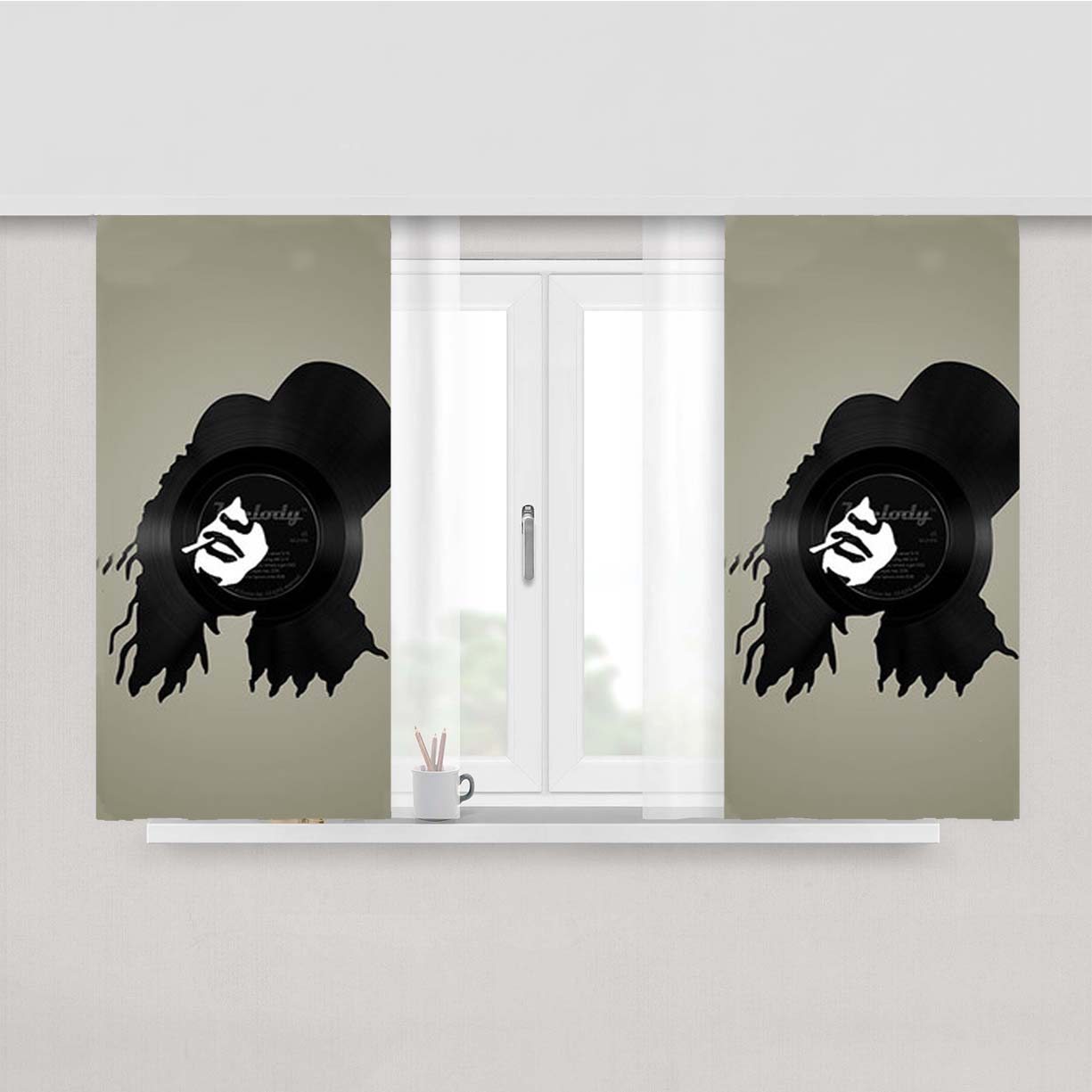 Slash Snakepit Vector Peach Skin Window Curtains