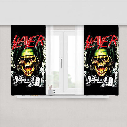 Slayer Helmet Peach Skin Window Curtains