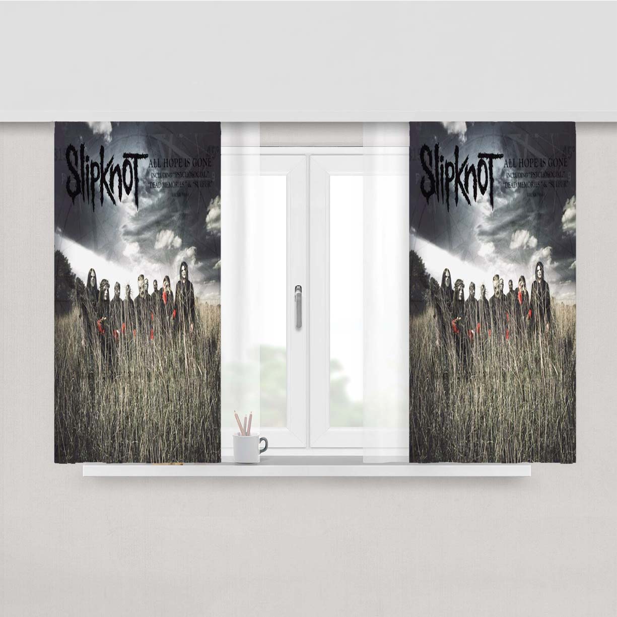 Slipknot 5 Peach Skin Window Curtains
