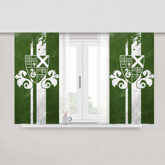 Slytherin Crest Peach Skin Window Curtains
