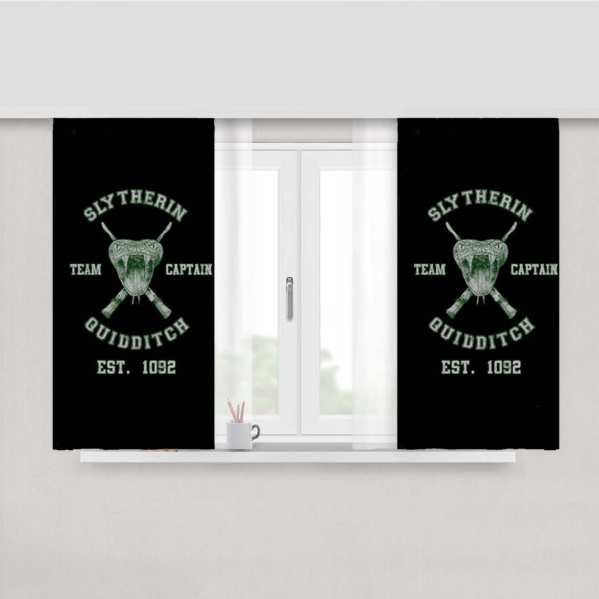 Slytherin Team Captain Peach Skin Window Curtains
