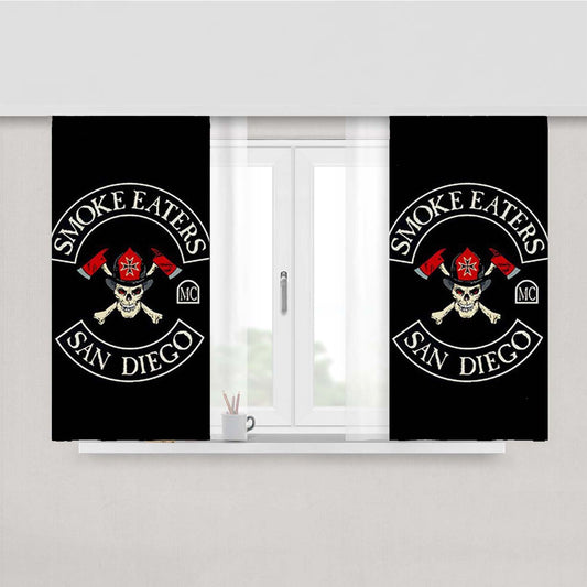 Smoke Eaters San Diego Peach Skin Window Curtains