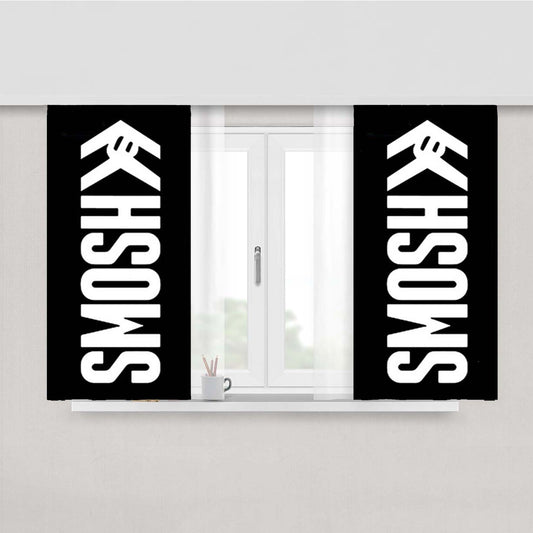 Smosh Logo Peach Skin Window Curtains