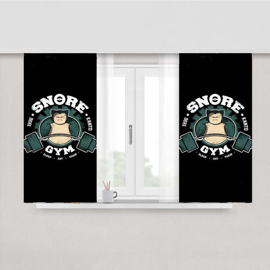 Snore Gym Peach Skin Window Curtains