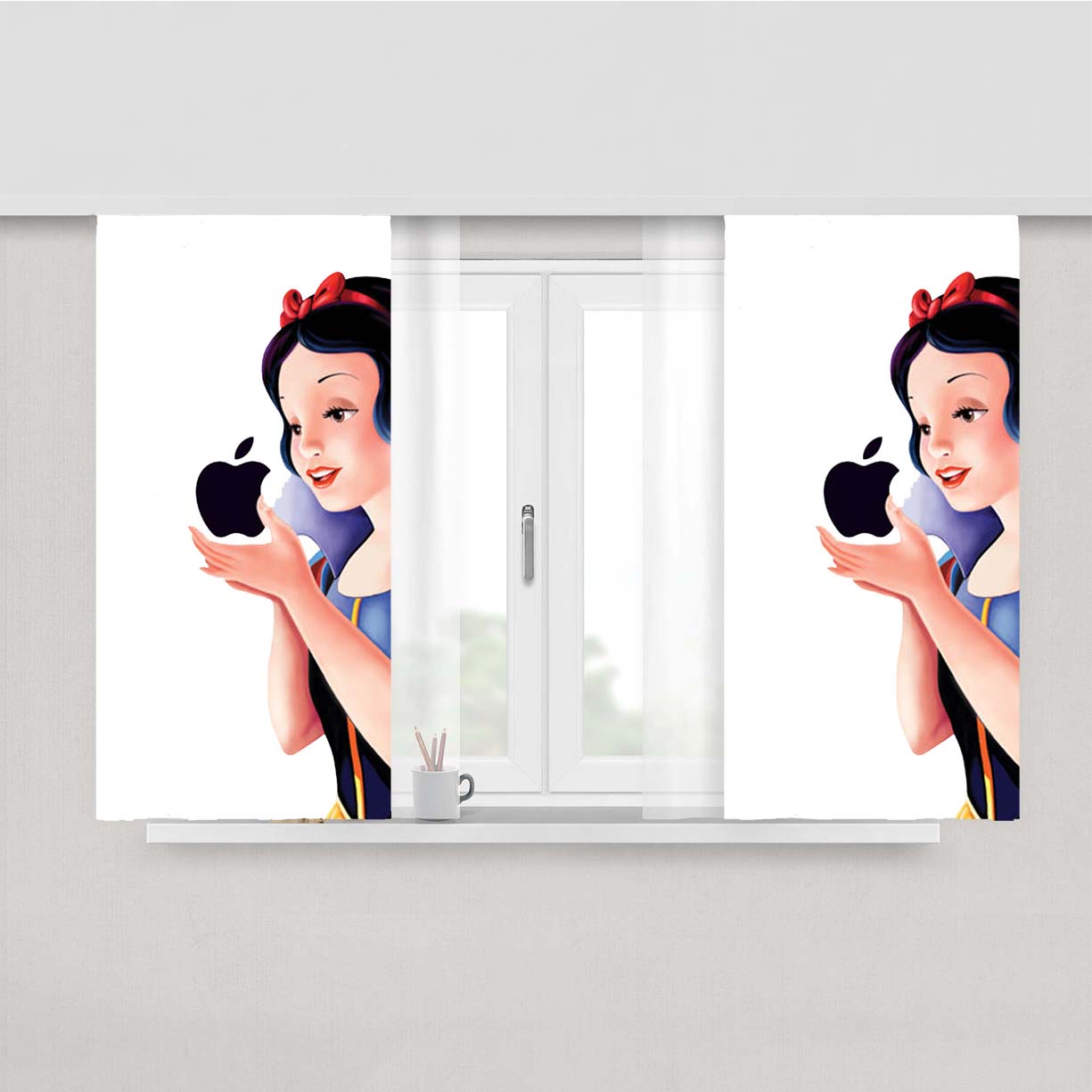 Snow White Peach Skin Window Curtains