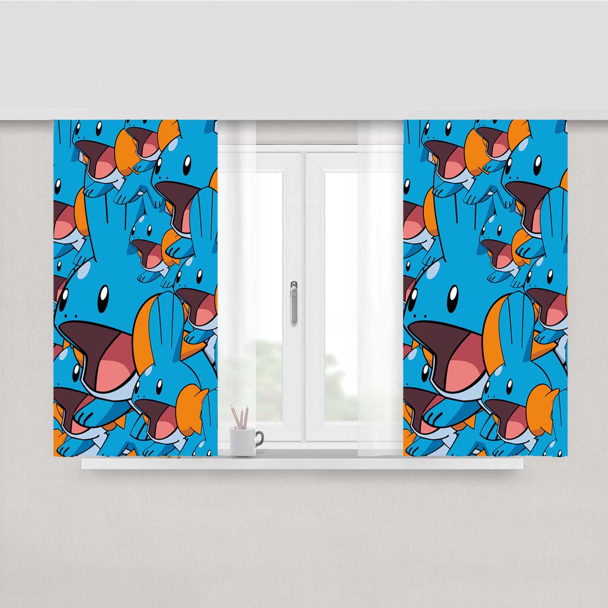 So I Herad You Like Mudkipz Peach Skin Window Curtains