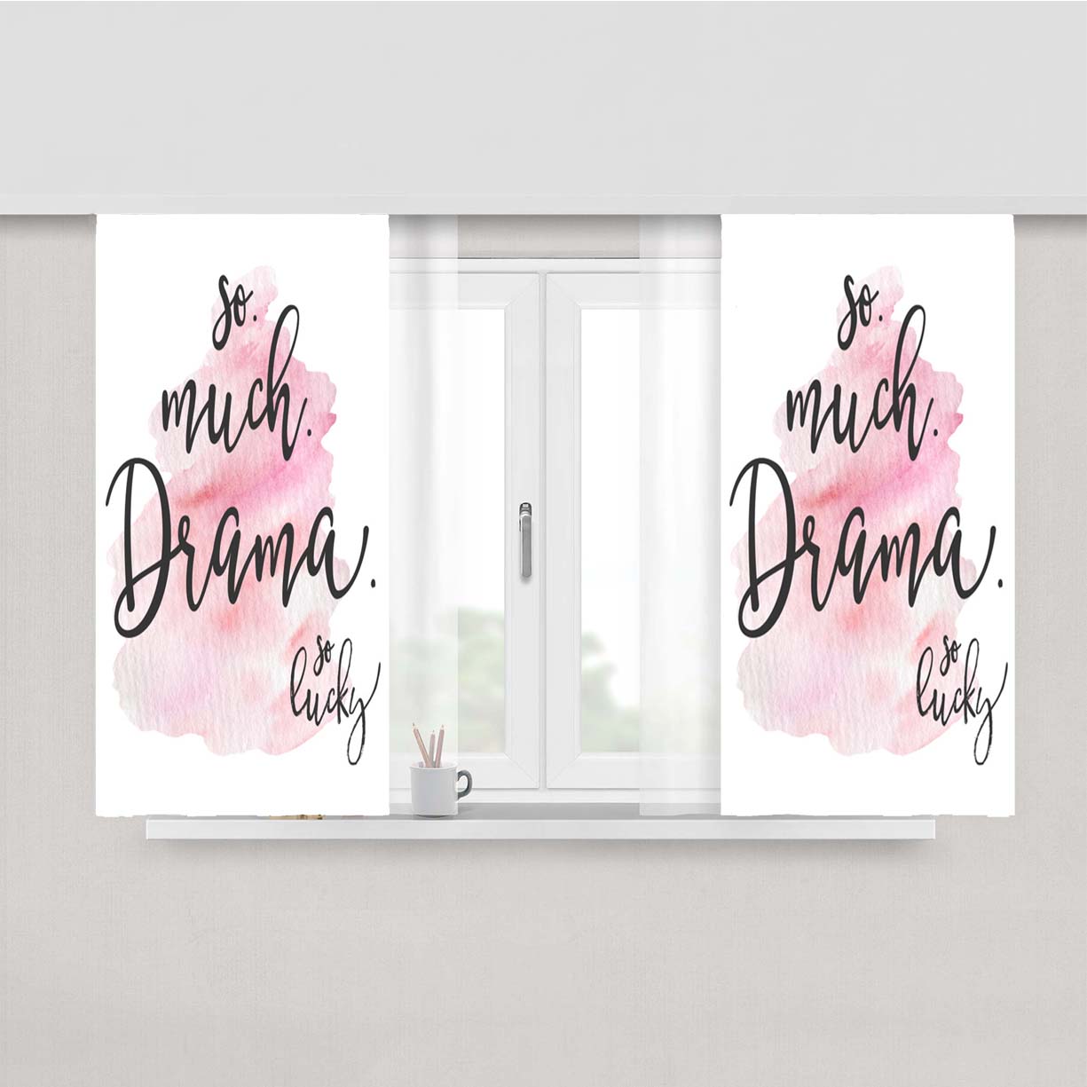 So Much Drama Peach Skin Window Curtains