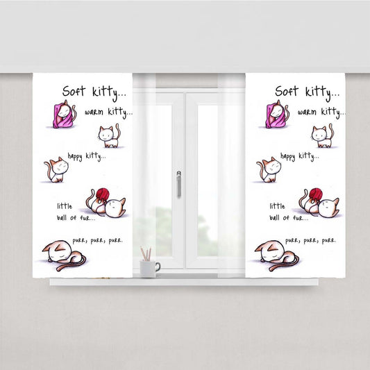 Soft Kitty Peach Skin Window Curtains