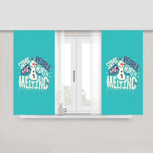 Some People Are Worth Melting Peach Skin Window Curtains
