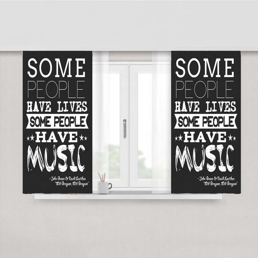 Some People Have Lives Peach Skin Window Curtains