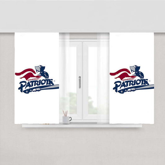 Somerset Patriots Baseball Logo Peach Skin Window Curtains