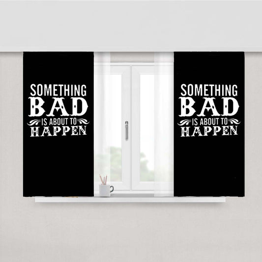 Something Bad Is About To Happen Peach Skin Window Curtains