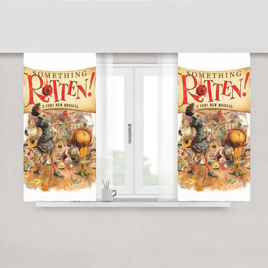 Something Rotten Broadway Peach Skin Window Curtains