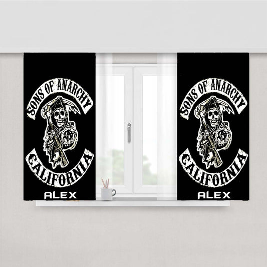 Son Of Anarchy California Alex Logo Peach Skin Window Curtains