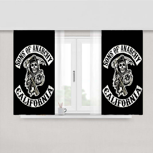 Son Of Anarchy Logo Peach Skin Window Curtains