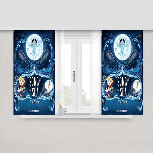 Song Of The Sea Peach Skin Window Curtains