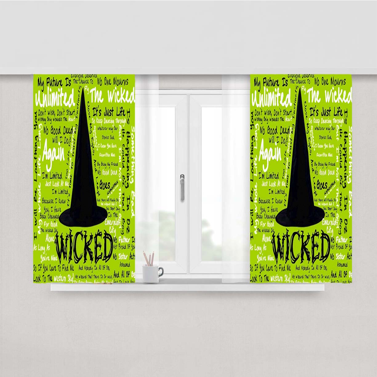 Song Of Wicked The Musical Green Lyrics Peach Skin Window Curtains