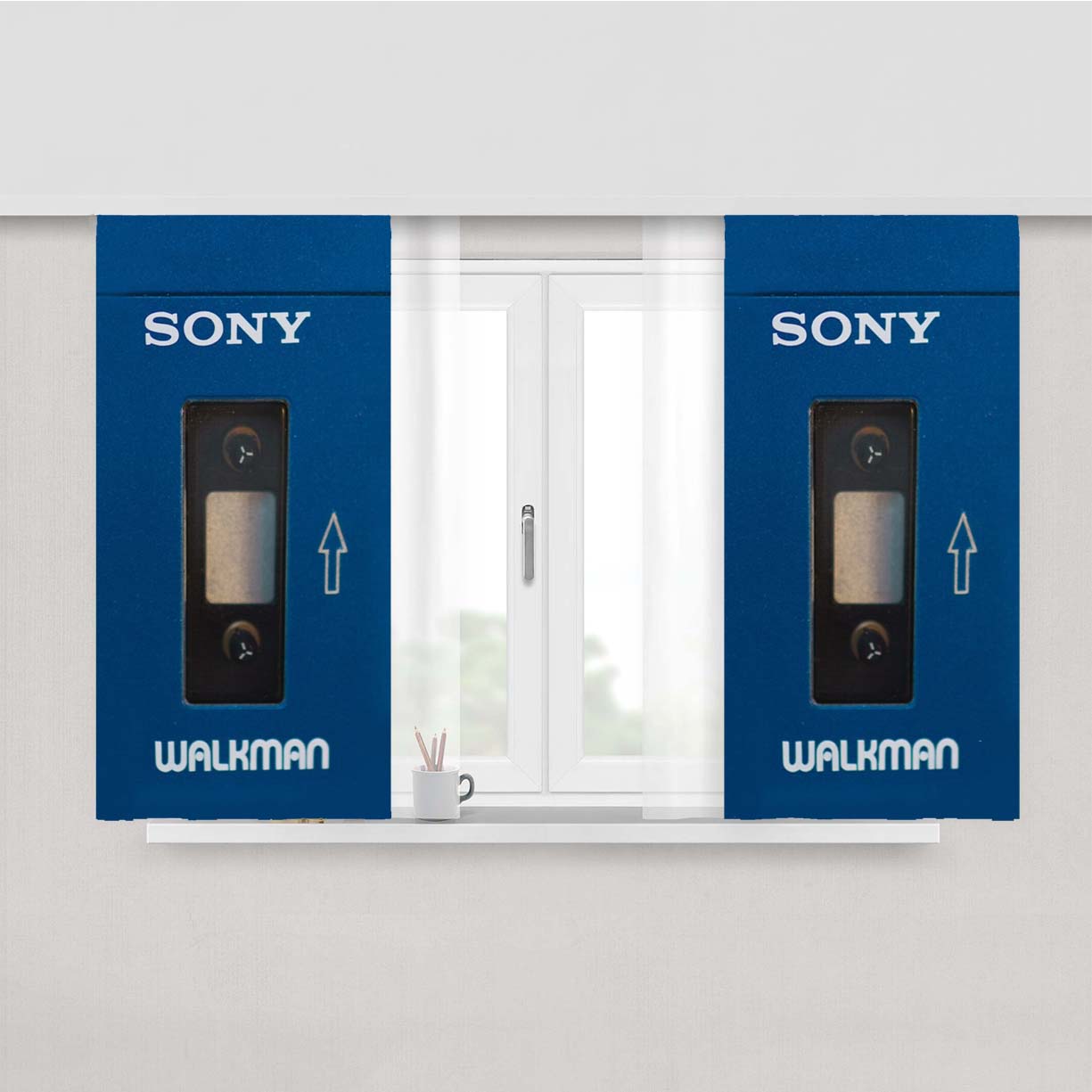 Sony Classic Walkman Peach Skin Window Curtains